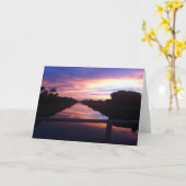 サンセットカラフルの挨拶状 カード (黄色い花)