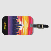 サンセットカラフルシティスカイラインラゲッジタグ ラゲッジタグ (正面横)