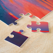 サンセットカラフルシティスケープ ジグソーパズル (側面)