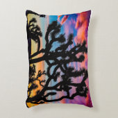 サンセットカラフルジョシュアの木枕 アクセントクッション (正面(垂直))