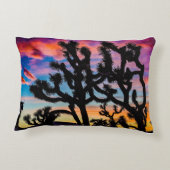 サンセットカラフルジョシュアの木枕 アクセントクッション (裏面)