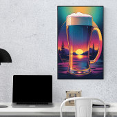 サンセットカラフルビール ポスター