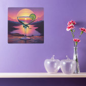 サンセットカラフルマルガリータ ラージ壁時計