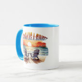 サンセットカラーのアクセントが好き マグカップ (正面左)