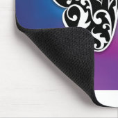 サンセットカラーの蝶のデザイン マウスパッド (コーナー)