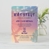 サンセットカラーズミュージックフェスティバルパーティー招待状 招待状 (スタンド正面)