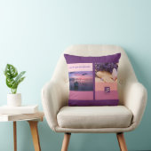 サンセットカラーパレットストライプフォトモノグラム クッション (椅子)