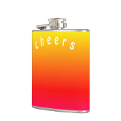 サンセットカラーフラスコと文字応援 フラスク (左)