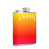 サンセットカラーフラスコと文字応援 フラスク (右)