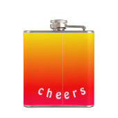 サンセットカラーフラスコと文字応援 フラスク (裏面)