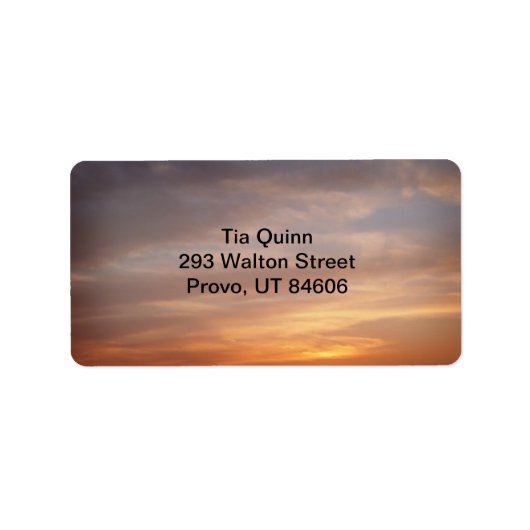 サンセットカラー住所 シール (正面)