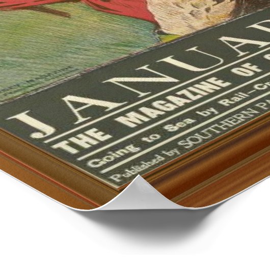 サンセットカリフォルニアカウボーイヴィンテージマガジンカバー ポスター (角)