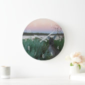 サンセットカンガロカラフルワイルドライフオーストラリア ラージ壁時計 (ホーム)
