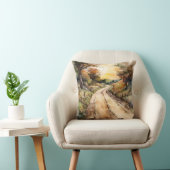 サンセットカントリーロードの風景 クッション (椅子)