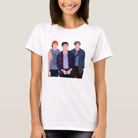 サンセットカーブミニマリスト90のスタイル Tシャツ (正面)