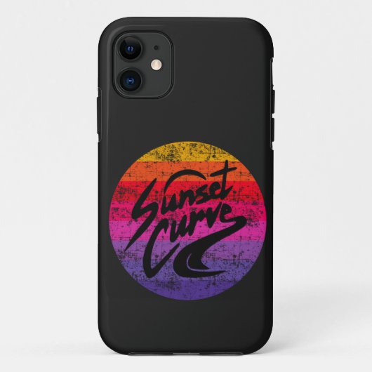 サンセットカーブレトロデザイン Case-Mate iPhoneケース (裏面)