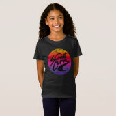サンセットカーブレトロデザイン Tシャツ (正面フル)