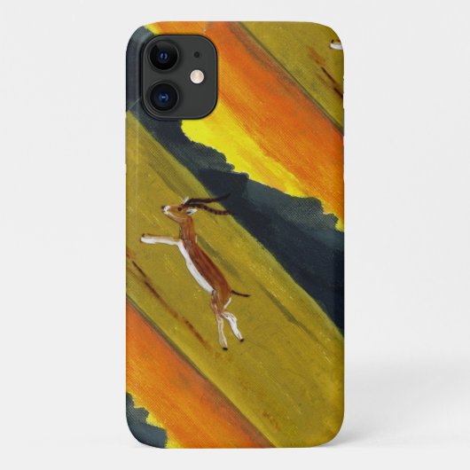 サンセットガゼル野生生物アート Case-Mate iPhoneケース (裏面)