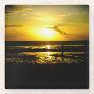 サンセットガラスのコースター ガラスコースター
