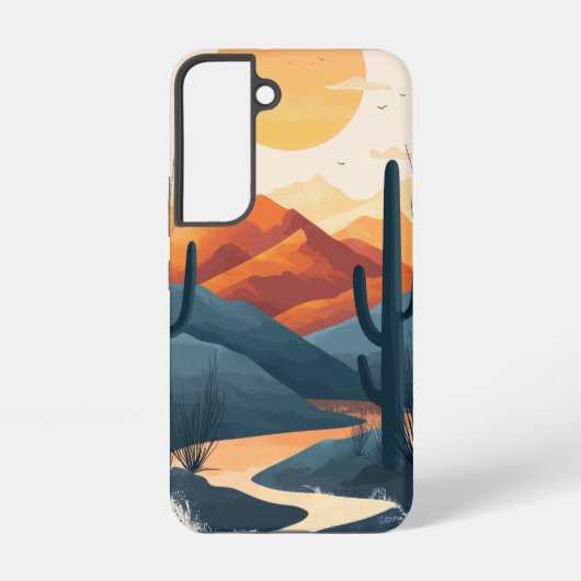 サンセットキャニオントレイルフォンケース SAMSUNG GALAXYケース (裏面)