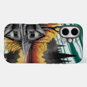 サンセットキャビン反射 – ムーディ自然景観 Case-Mate iPhoneケース (裏面 (横))