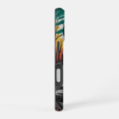 サンセットキャビン反射 – ムーディ自然景観 iPhone 16ケース (右側面)