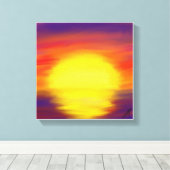 サンセットキャ絵画バス キャンバスプリント (インサイチュ (ウッドフロア))