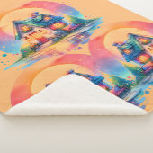 サンセットキュートコテージコア | シェルパブランケット (3/4)