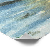 サンセットキラメリングでベオグラード湖メインプリント ポスター (角)