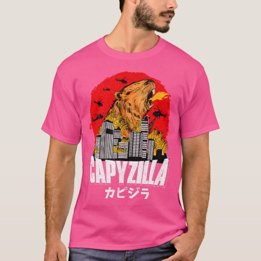 サンセットキ日本のャピラキャピおもしろいバラ Tシャツ (正面)