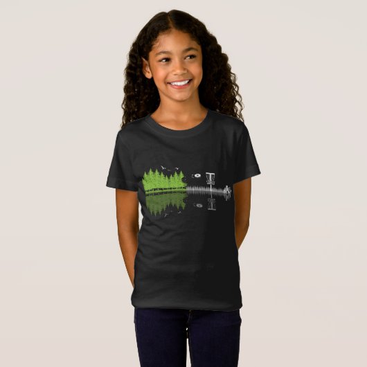 サンセットギターディスクゴルフ、ディスクゴルフに最適 Tシャツ (正面フル)