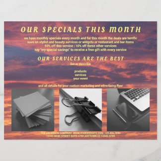 サンセットクカラフルラウズ独自の写真を作成 チラシ