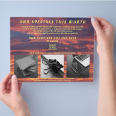 サンセットクカラフルラウズ独自の写真を作成 チラシ (手)