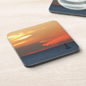 サンセットクラウドと帆船シースケープ コースター (左側)