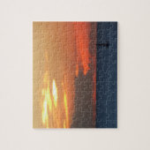 サンセットクラウドと帆船シースケープ ジグソーパズル (縦)