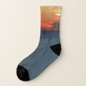 サンセットクラウドと帆船シースケープ ソックス (左外側)