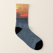 サンセットクラウドと帆船シースケープ ソックス (右外側)