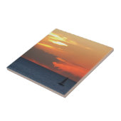 サンセットクラウドと帆船シースケープ タイル (側面)