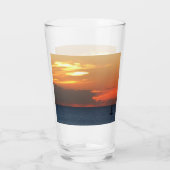 サンセットクラウドと帆船シースケープ タンブラーグラス (裏面)