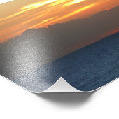 サンセットクラウドと帆船シースケープ フォトプリント (角)