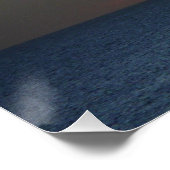 サンセットクラウドと帆船シースケープ ポスター (コーナー)