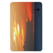 サンセットクラウドと帆船シースケープ マグネット (縦)