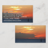 サンセットクラウドと帆船シースケープ 名刺 (正面/裏面)