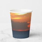 サンセットクラウドと帆船シースケープ 紙コップ (左)