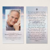 サンセットクラウドフォトメモリアル祈りの言葉カード (正面&裏面)