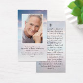 サンセットクラウドフォトメモリアル祈りの言葉カード (デスク)