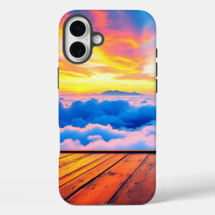 サンセットクラウド電話ケース iPhone 16 PLUSケース
