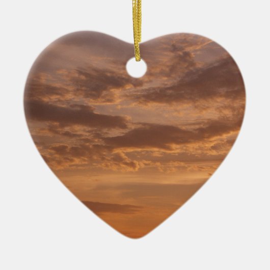 サンセットクラウドIIパステル抽象芸術自然 セラミックオーナメント (正面)