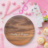 サンセットクラウドIIパステル抽象芸術自然 ペーパープレート (パーティー)