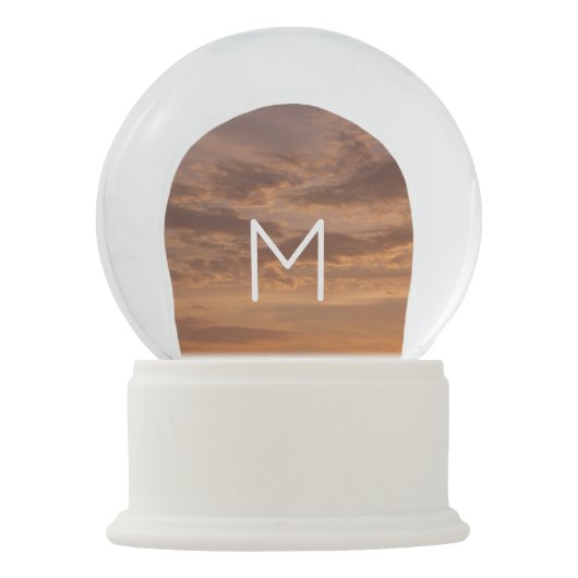 サンセットクラウドIIIパステル抽象芸術自然 スノーグローブ (正面)